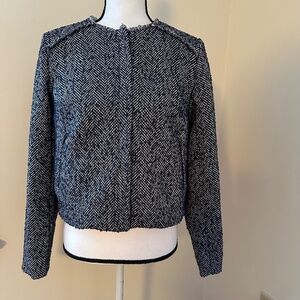 **APT 9* Dark Blue x Ivory Blazer Suit Jacket Size Small